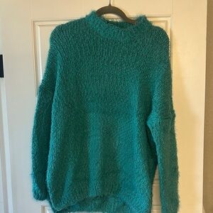Rachel Teal Cowl Neck Sweater